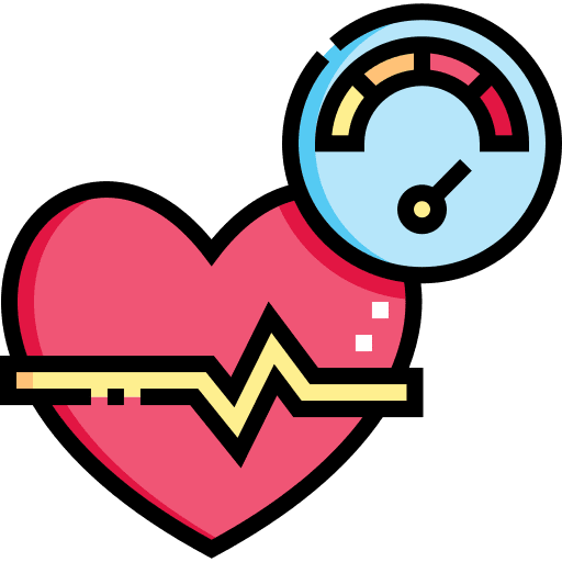 Hypertension measurement pulse blood pressure icon