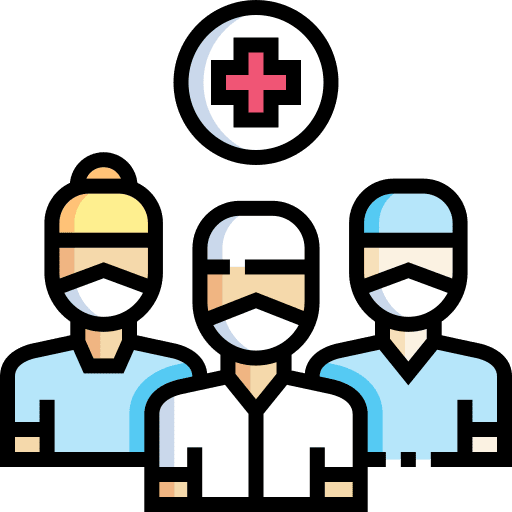 Medical team nurse members assistant icon