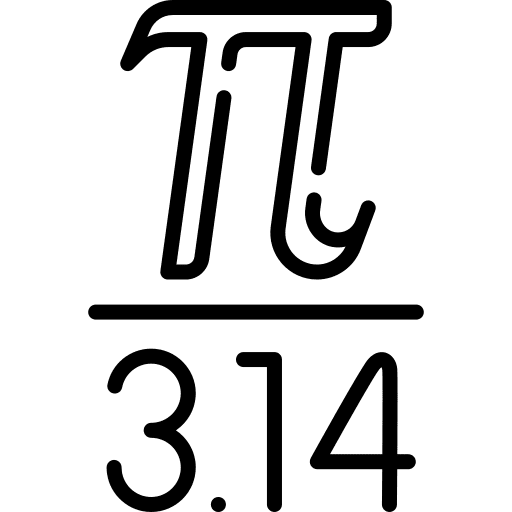 Pi diameter irrational maths icon Pi diameter irrational maths icon