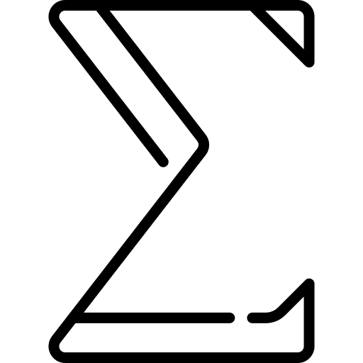 Sigma total summation education icon Sigma total summation education icon