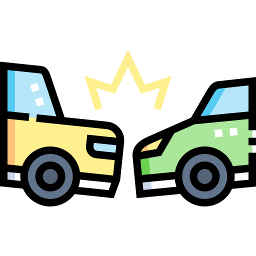 Accident vehicles automobile car crash icon Accident vehicles automobile car crash icon