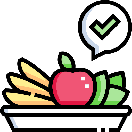 Food safety diet vegan check icon
