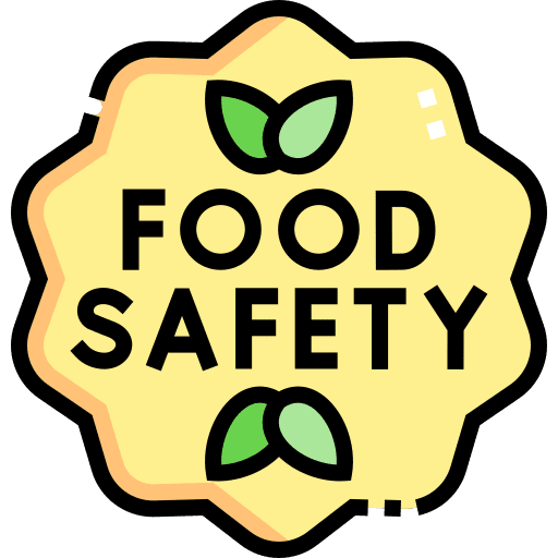 Food safety food and restaurant organic food security icon Food safety food and restaurant organic food security icon