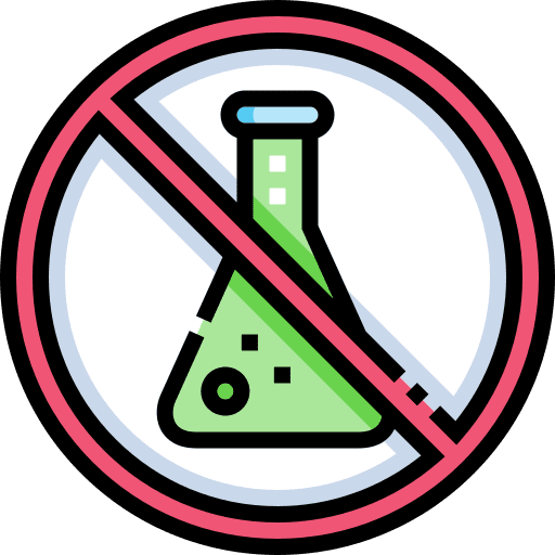 No preservatives forbidden no chemical laboratory icon No preservatives forbidden no chemical laboratory icon
