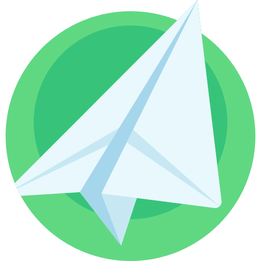 Paper plane plane email communications icon