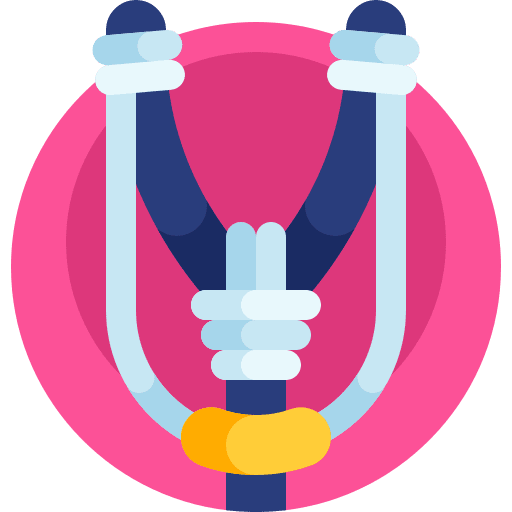 Slingshot kid and baby game slingshot icon Slingshot kid and baby game slingshot icon