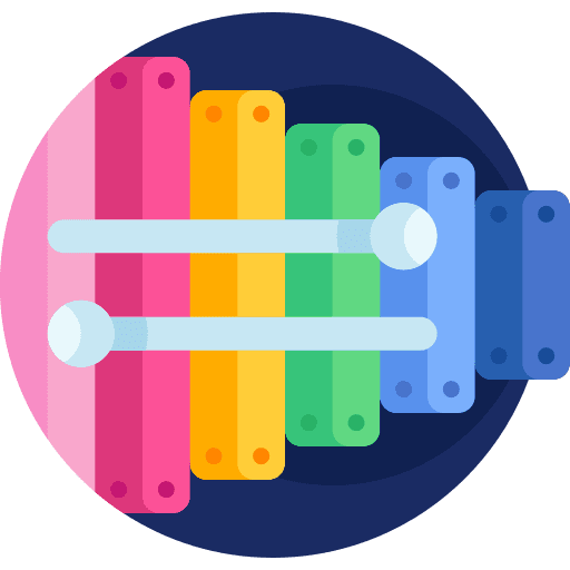 Xylophone play kid music and multimedia icon Xylophone play kid music and multimedia icon