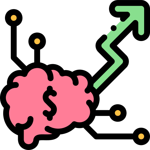 Neuromarketing dollar neuromarketing mind icon