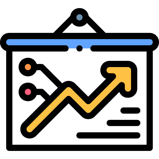 Presentation graphic graph growth chart icon