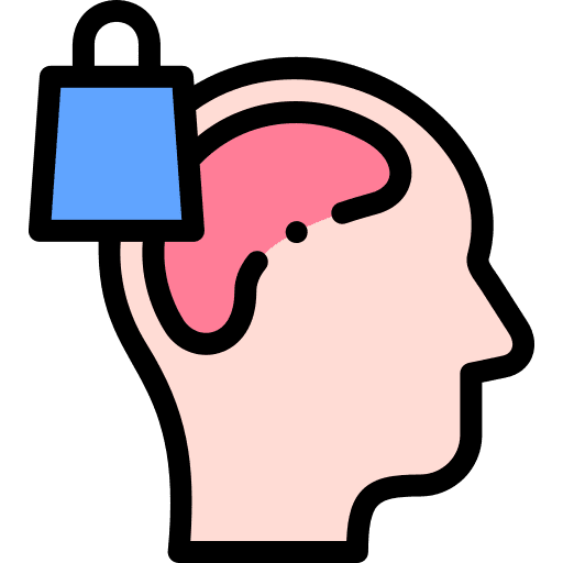 Shopping bag brain marketing shopping bag icon