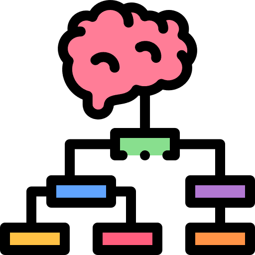 Structure hierarchy brain structure icon