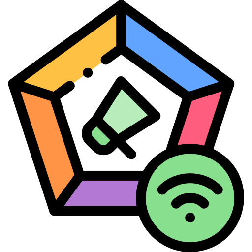 Neuromarketing bullhorn signal marketing icon