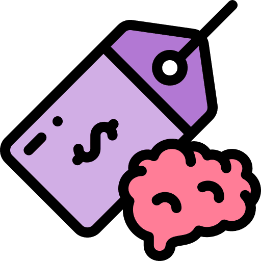 Price tag neuromarketing marketing brain icon