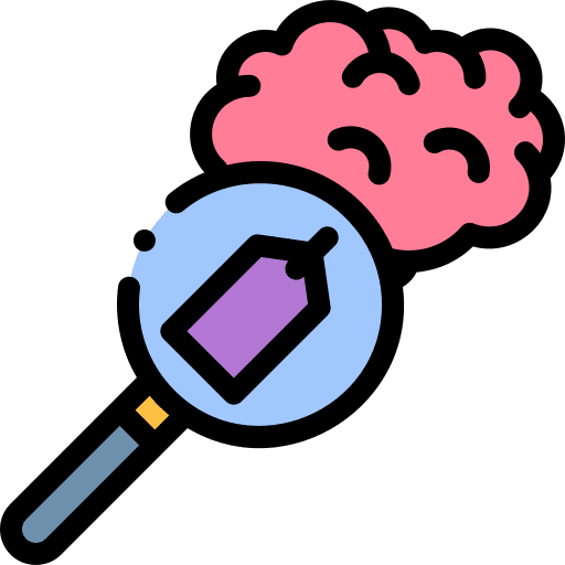 Research neuromarketing marketing price tag icon