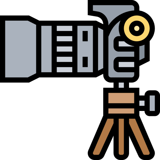 Dslr camera photo camera electronics tripod icon