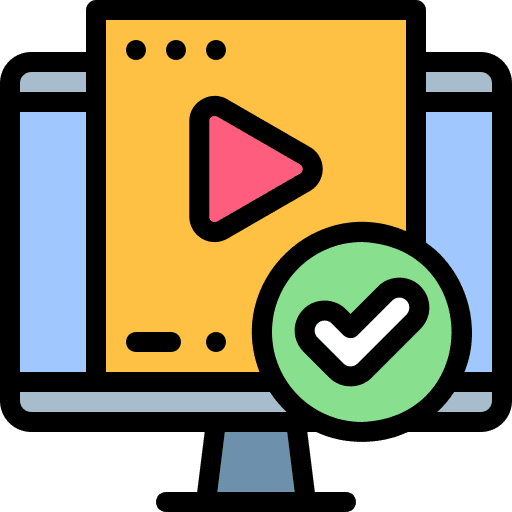 Video video play button monitor icon