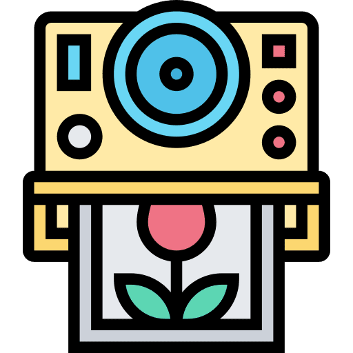 Instant camera electronics photograph technology icon Instant camera electronics photograph technology icon