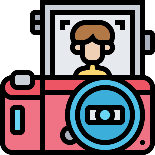 Mirrorless electronics technology photograph icon Mirrorless electronics technology photograph icon