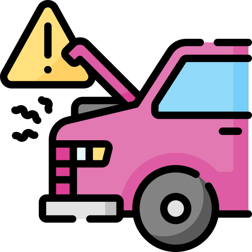 Broken car broken transportation broken car icon