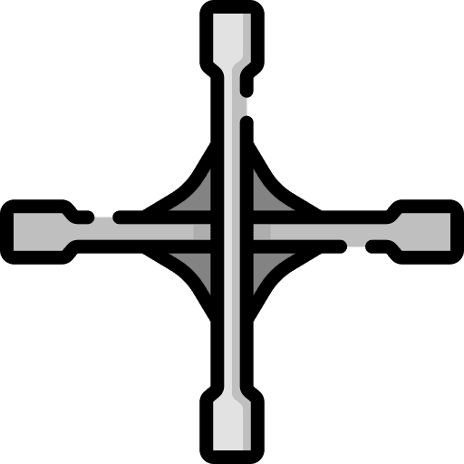 Cross wrench construction and tools transportation cross wrench icon Cross wrench construction and tools transportation cross wrench icon