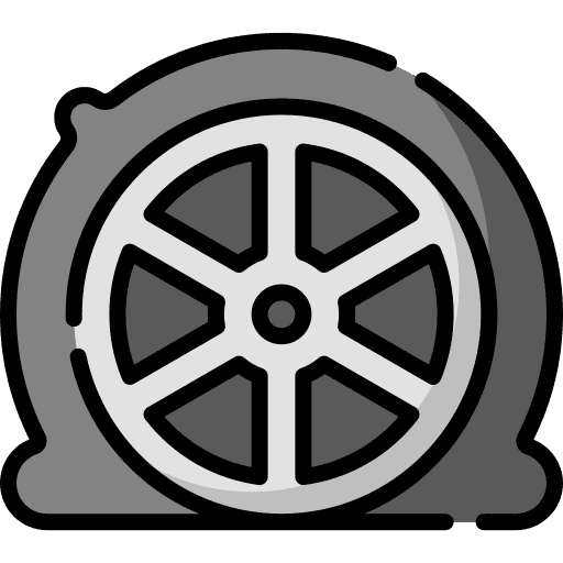 Flat tire transportation car flat tire icon Flat tire transportation car flat tire icon