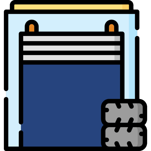 Garage architecture and city garage building icon Garage architecture and city garage building icon