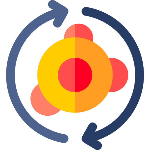 Metabolism cells circular arrows molecules icon Metabolism cells circular arrows molecules icon
