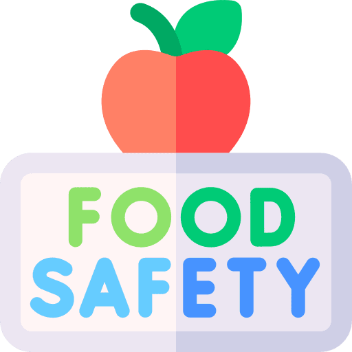 Food safety food and restaurant guarantee safe icon Food safety food and restaurant guarantee safe icon