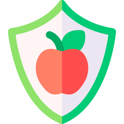 Food safety organic food healthy food food and restaurant icon Food safety organic food healthy food food and restaurant icon