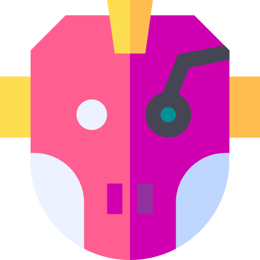 Humanoid futuristic electronics technology icon