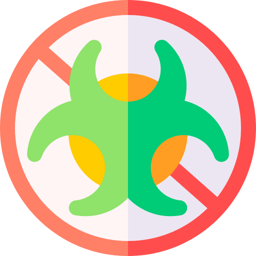 Nontoxic signaling non toxic contamination icon Nontoxic signaling non toxic contamination icon
