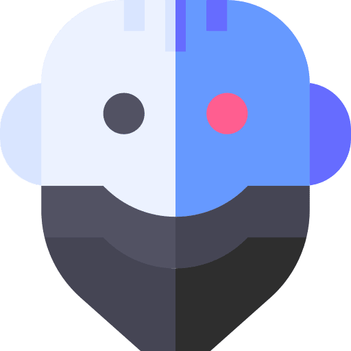 Cyborg artificial intelligence humanoid futuristic icon