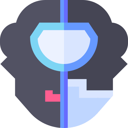 Cyborg electronics science fiction humanoid icon