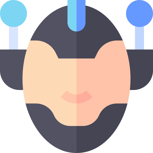 Humanoid science fiction artificial intelligence futuristic icon