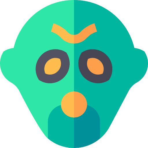 Alien galaxy space creature icon