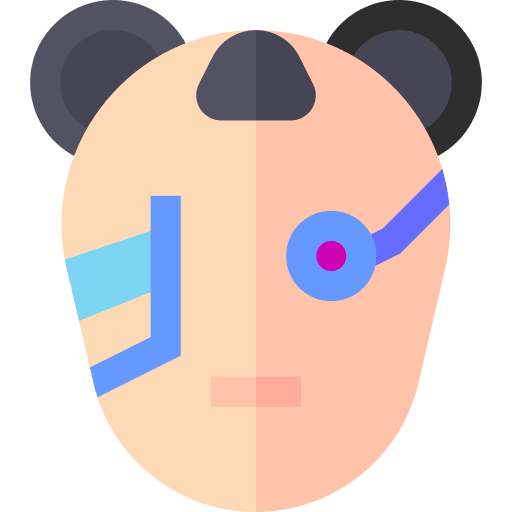 Humanoid artificial intelligence robotics futuristic icon