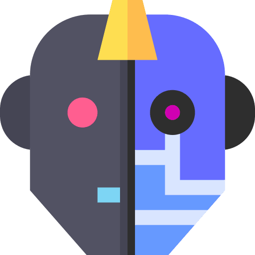 Robot artificial intelligence cyborg electronics icon