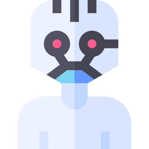 Robot futuristic technology humanoid icon