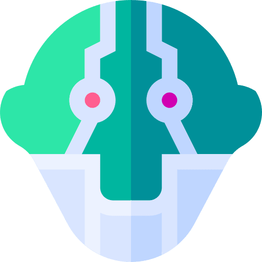 Soldier futuristic robot automaton icon