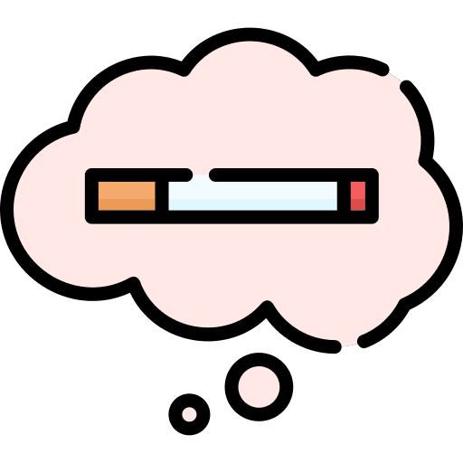 Addiction quit smoking thinking icon Addiction quit smoking thinking icon