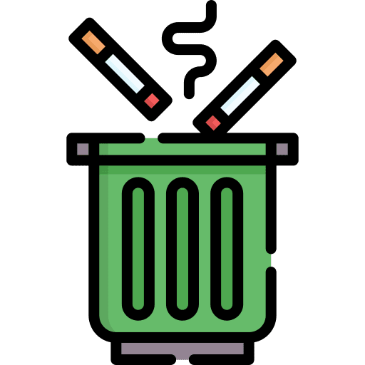 Quit smoking bin miscellaneous trash icon Quit smoking bin miscellaneous trash icon