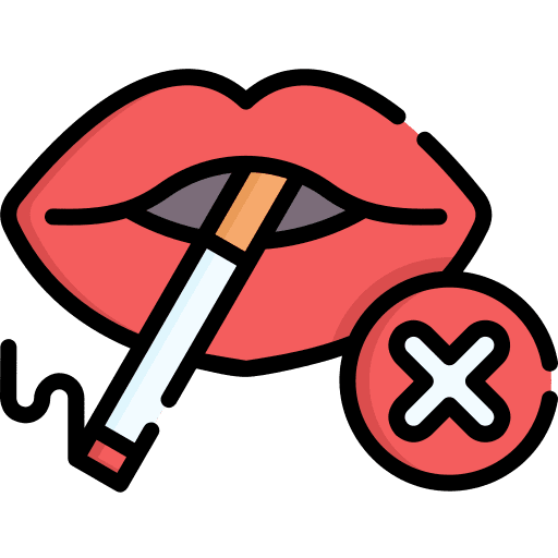 No smoking quit smoking lips goodwill icon No smoking quit smoking lips goodwill icon