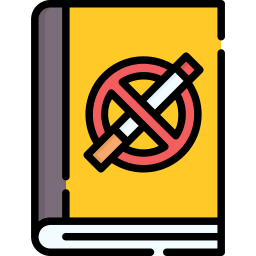Quit smoking book education addiction icon Quit smoking book education addiction icon