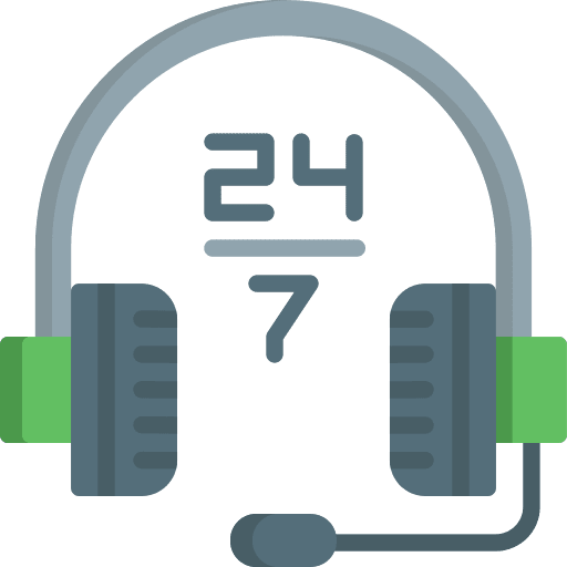 24 hours support customer support everyday headphones icon