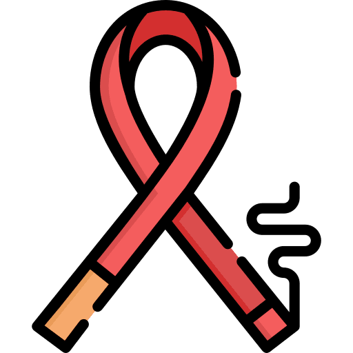 Cancer ribbon no smoking quit smoking icon Cancer ribbon no smoking quit smoking icon