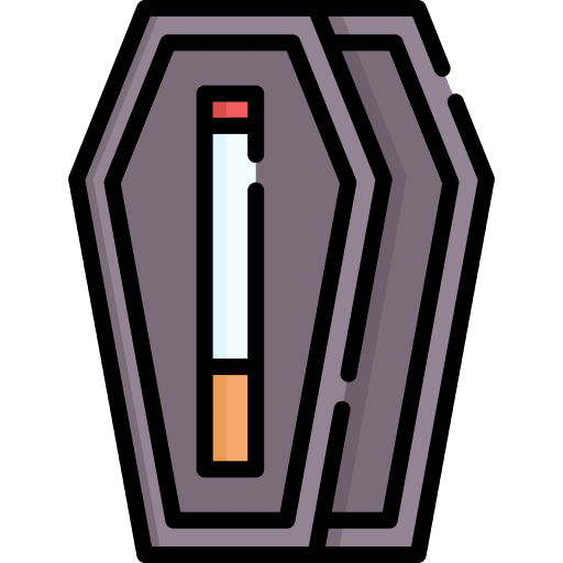 Coffin cigarettes addiction death icon Coffin cigarettes addiction death icon