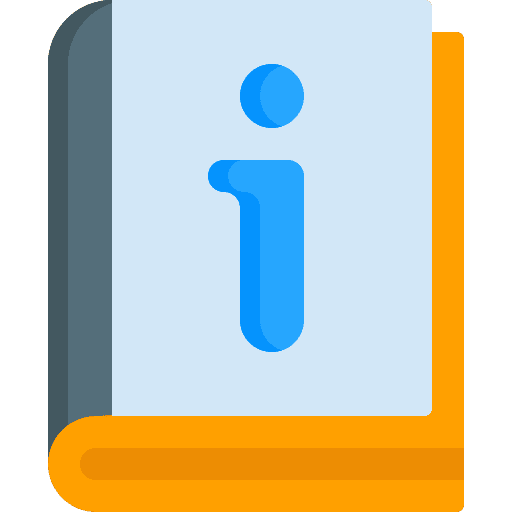 Information guide guide book technical support icon