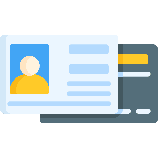 Membership identity card user identification icon Membership identity card user identification icon