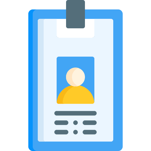 Id card business pass identification icon Id card business pass identification icon