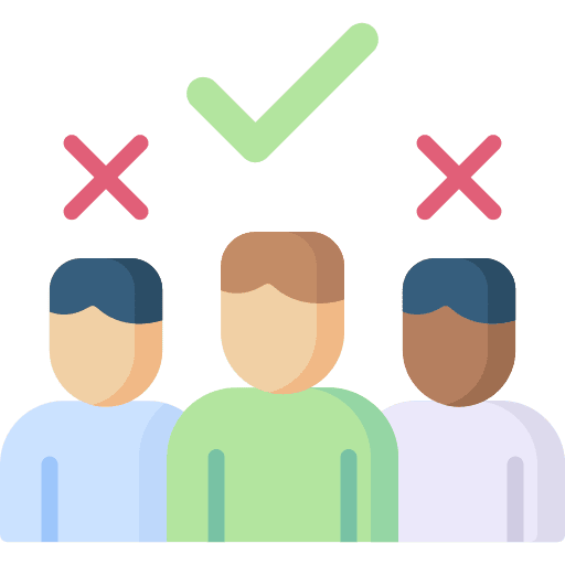 Selection people check selection icon